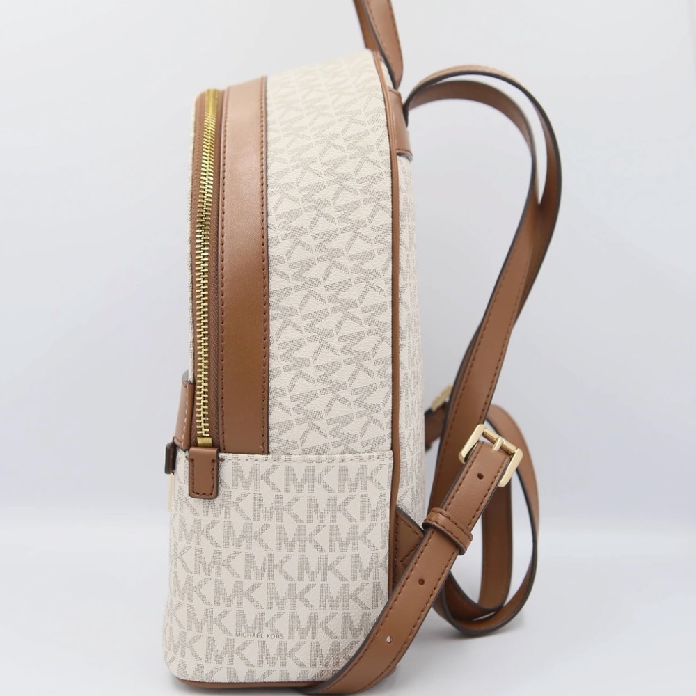 MICHAEL KORS Kenly Medium Backpack Signature Vanilla Bag - Picture 4 of 16